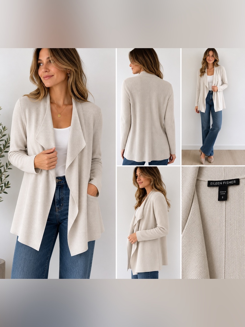Eileen Fisher Organic Cotton Silk Cardigan!